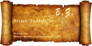 Brust Zoltán névjegykártya